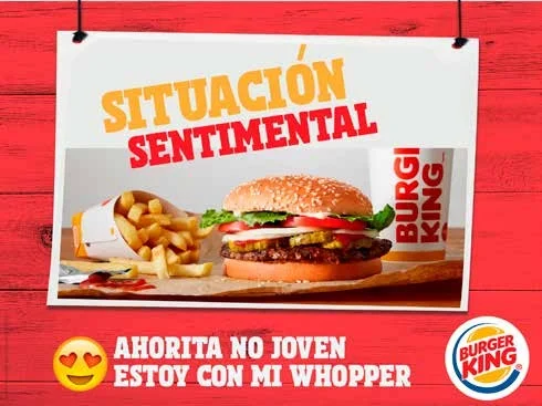 Pieza Situación sentimental para Burger King