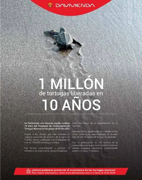 Pieza de la campaña 10 años de Davivienda