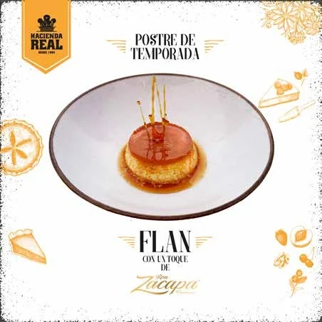 Pieza del postre de temporada de Hacienda Real